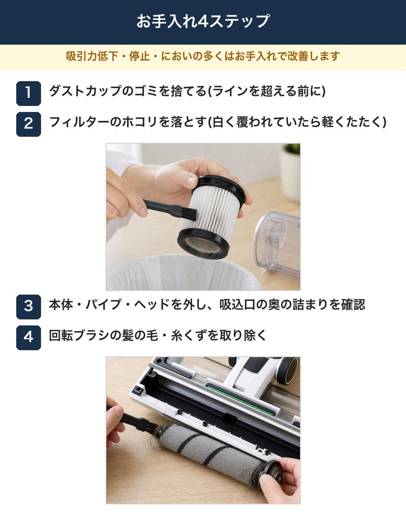 お手入れ4ステップ